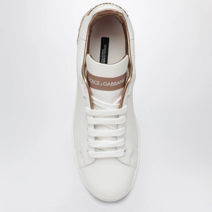 Dolce&amp;Gabbana - White/gold Portofino sneakers