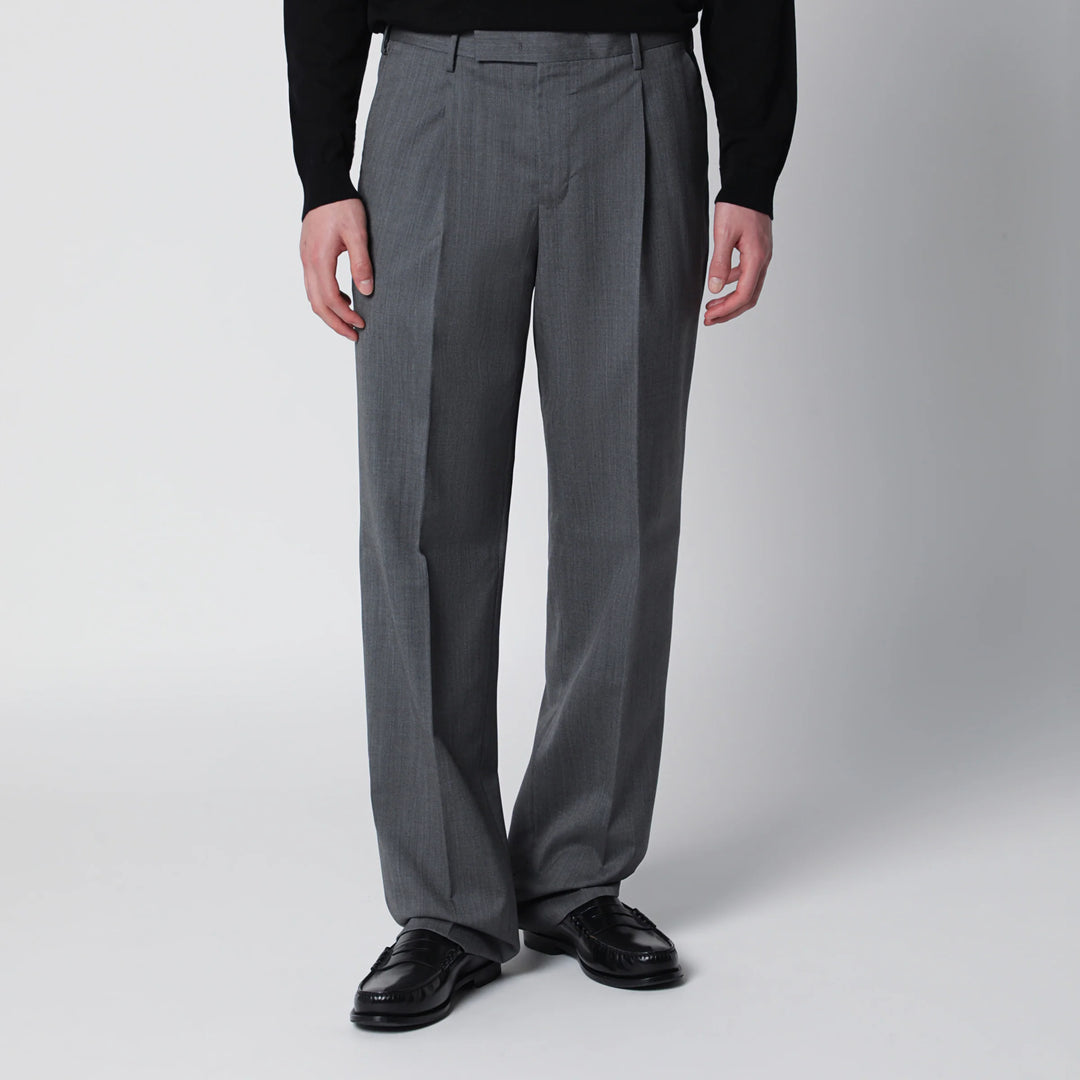 PT Torino - Grey Pants in Virgin Wool