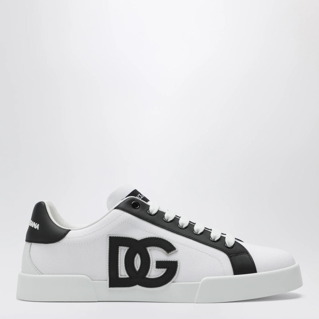 Dolce&amp;Gabbana - Portofino Light Strobel Sneakers in canvas and white/black leather