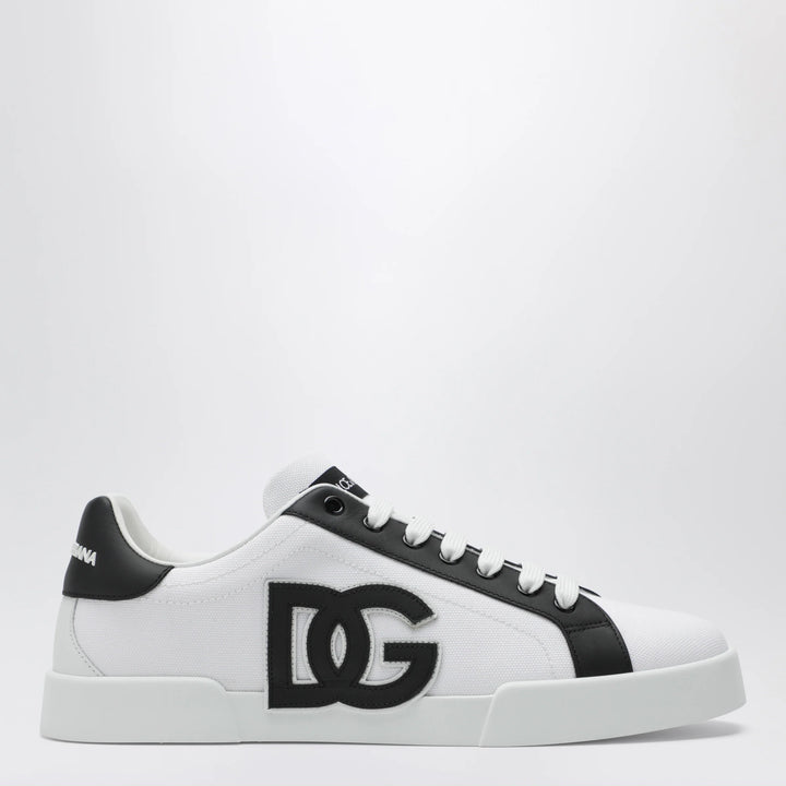 Dolce&amp;Gabbana - Portofino Light Strobel Sneakers in canvas and white/black leather