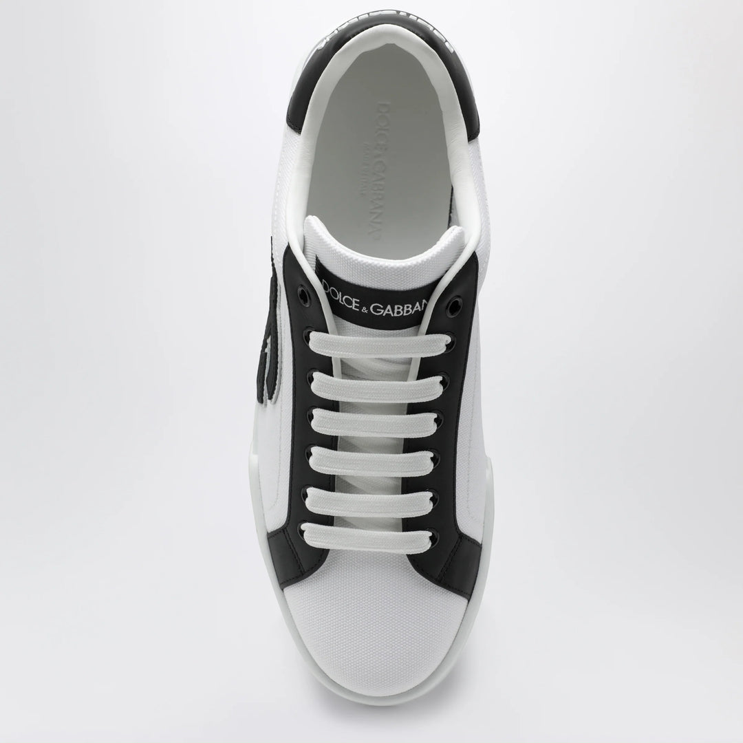 Dolce&amp;Gabbana - Portofino Light Strobel Sneakers in canvas and white/black leather