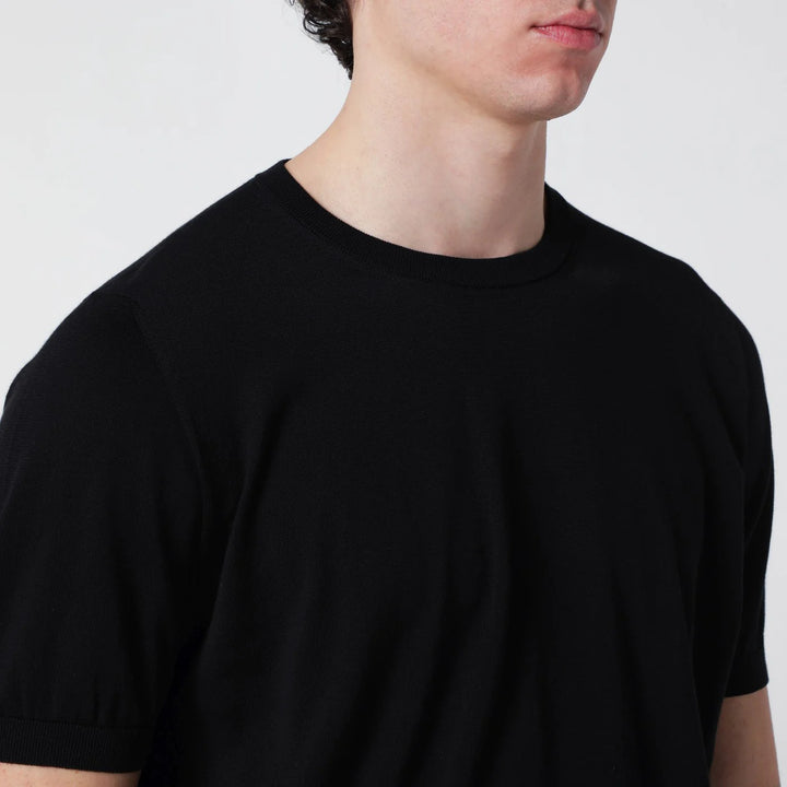 Drumohr - Black cotton crewneck sweater