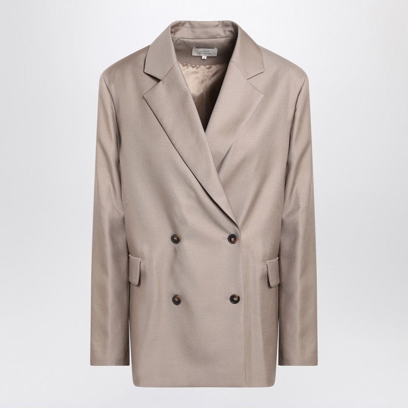 Coats & Jackets LouLou De Saison - Double-breasted wool jacket in taupe color - 38 FR Brand