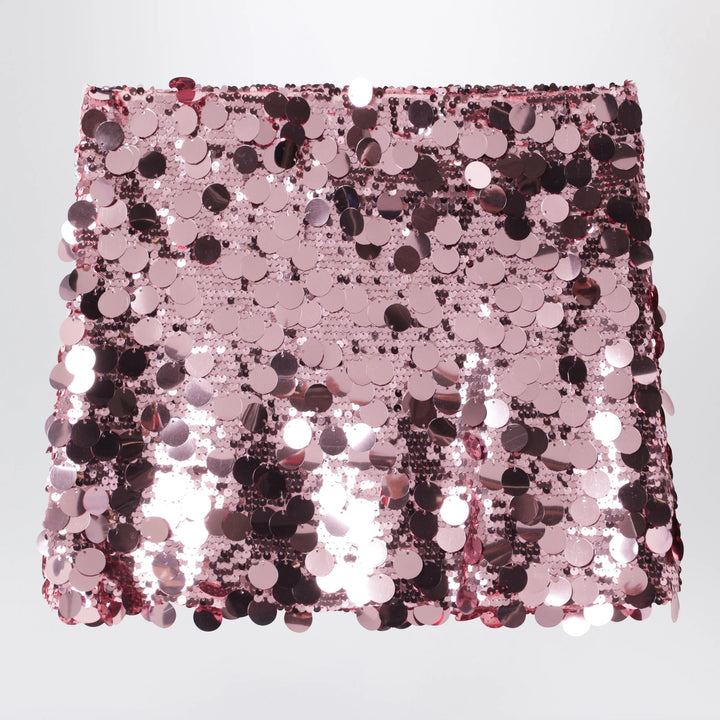 Douuod - Pink Sequin Mini Skirt