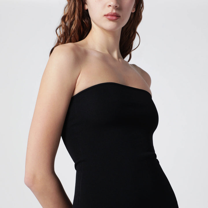 Entire Studios - Black strapless midi dress