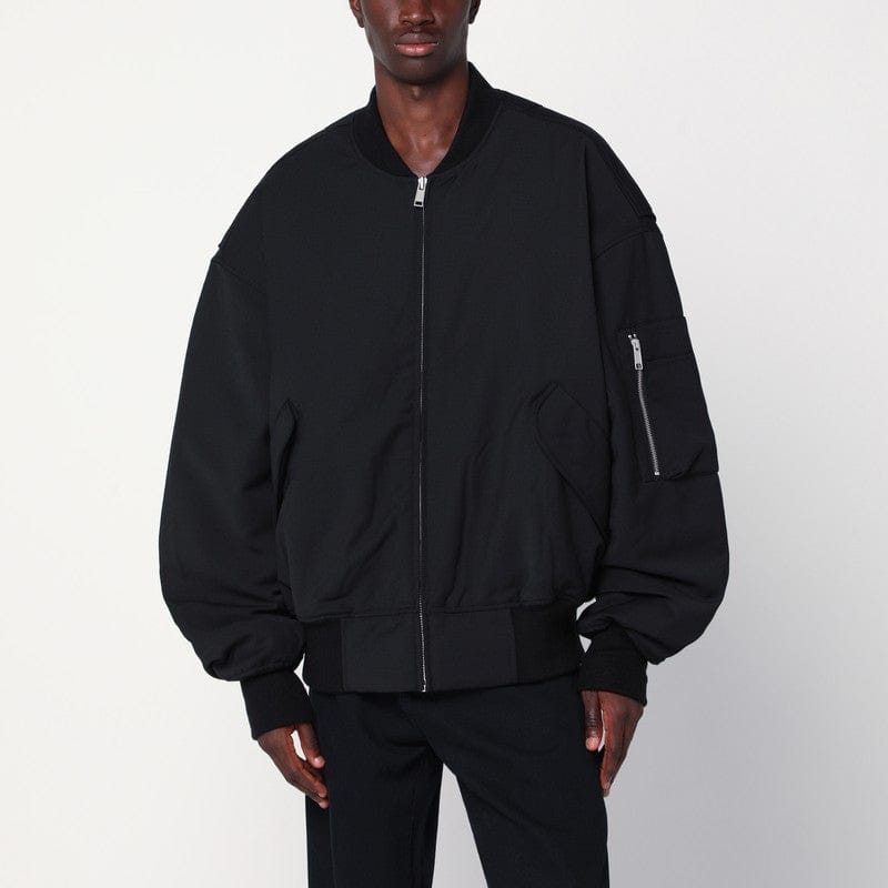 Coats & Jackets Entire Studios - Black zip-up bomber jacket in wool blend - M Brand