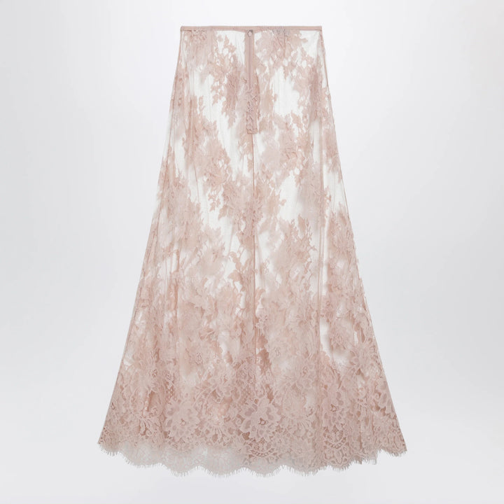 Dolce&amp;Gabbana - Chantilly lace midi skirt in pink