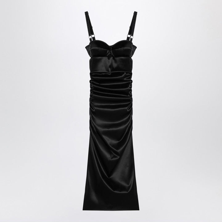 Dresses 42 Dolce & Gabbana Dolce&Gabbana Draped black dress with bra detail Brand