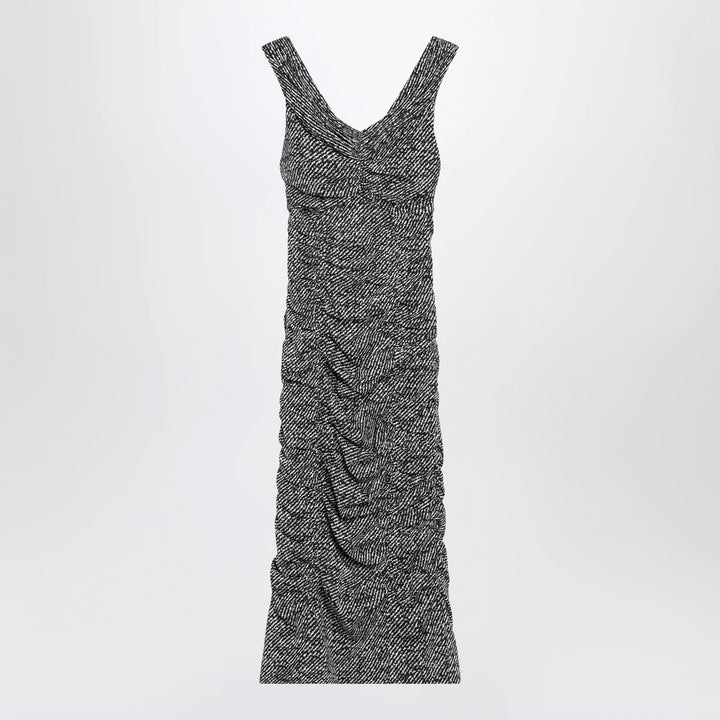 Dolce&amp;Gabbana - Diagonal print dress in silk blend