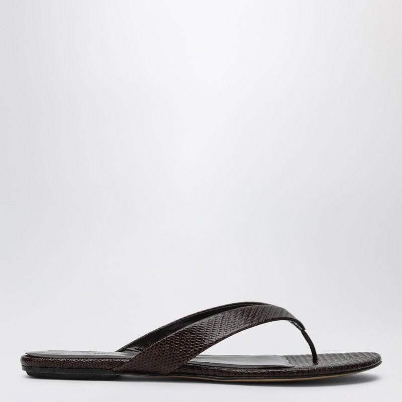 Shoes Le Monde Béryl - Brown leather flip-flops - 36 IT Brand