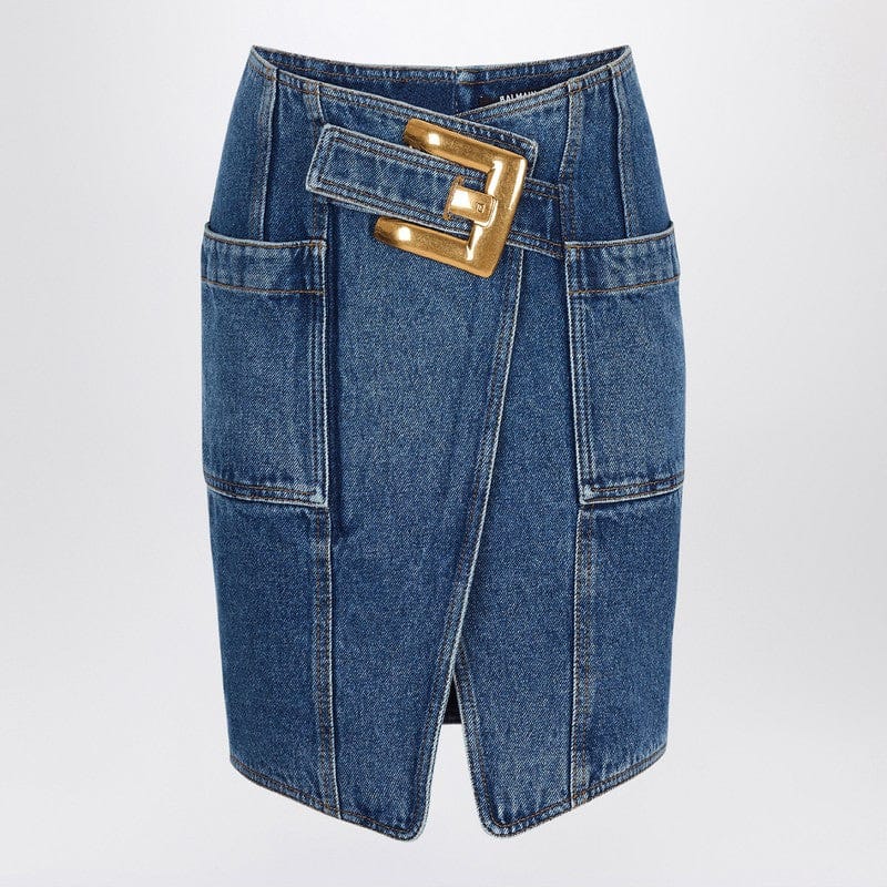 Skirts Balmain - Denim skirt with belt - 42 FR Brand