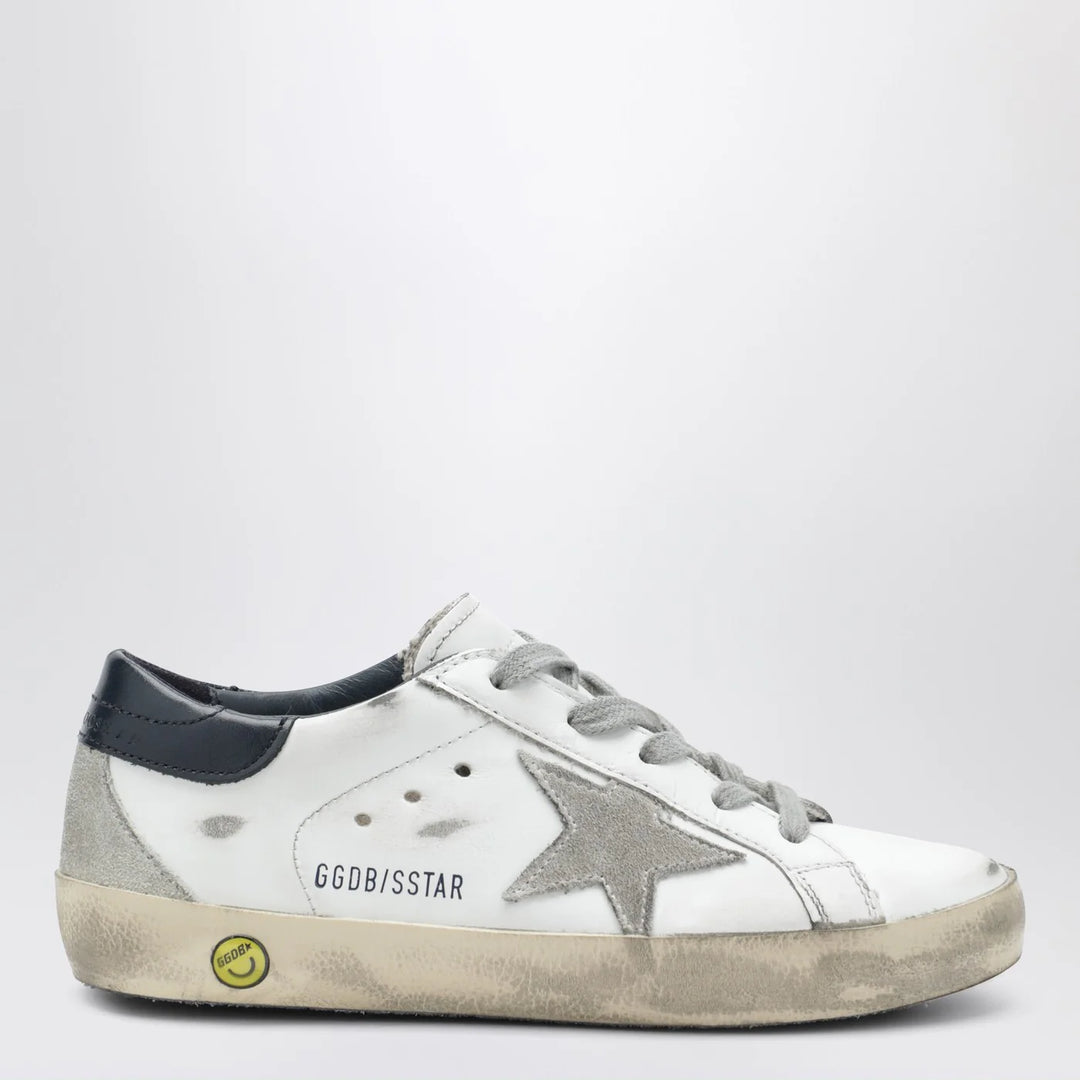 Golden Goose - Super-star Sneakers in vintage white/navy blue