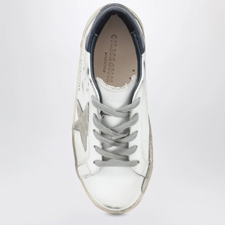 Golden Goose - Super-star Sneakers in vintage white/navy blue