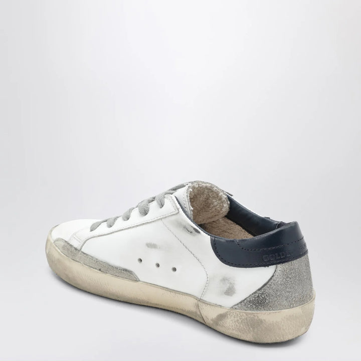 Golden Goose - Super-star Sneakers in vintage white/navy blue