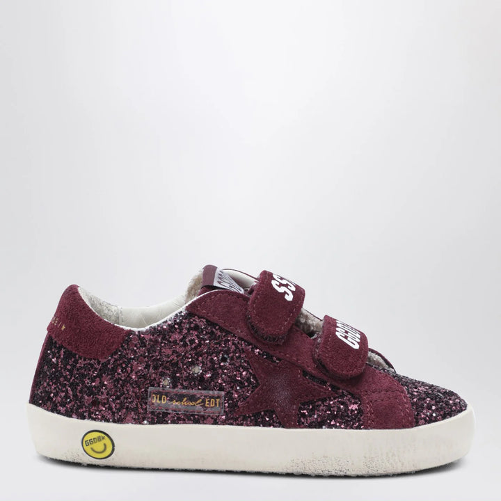 Golden Goose - Old School Sneakers in burgundy glitter