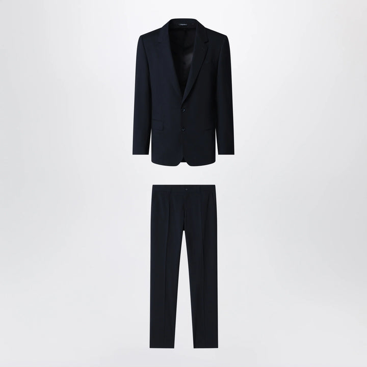 Dolce&amp;Gabbana - Martini double-breasted dress in blue stretch wool