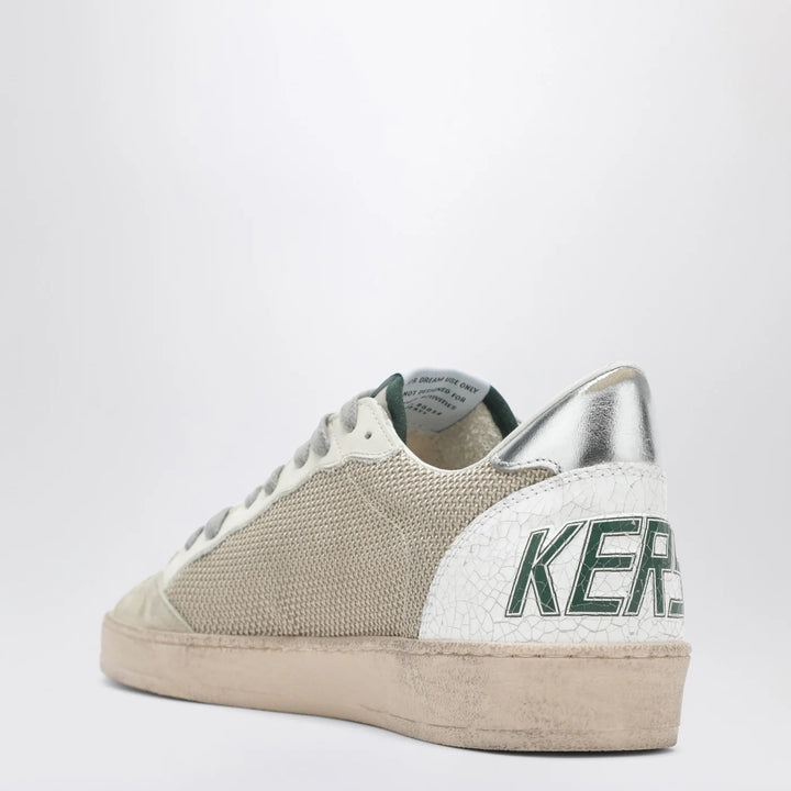Golden Goose - Ballstar sneakers in white and green with vintage effect