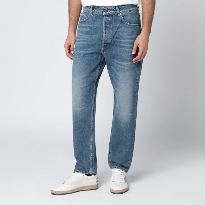 Golden Goose - Washed-effect blue jeans