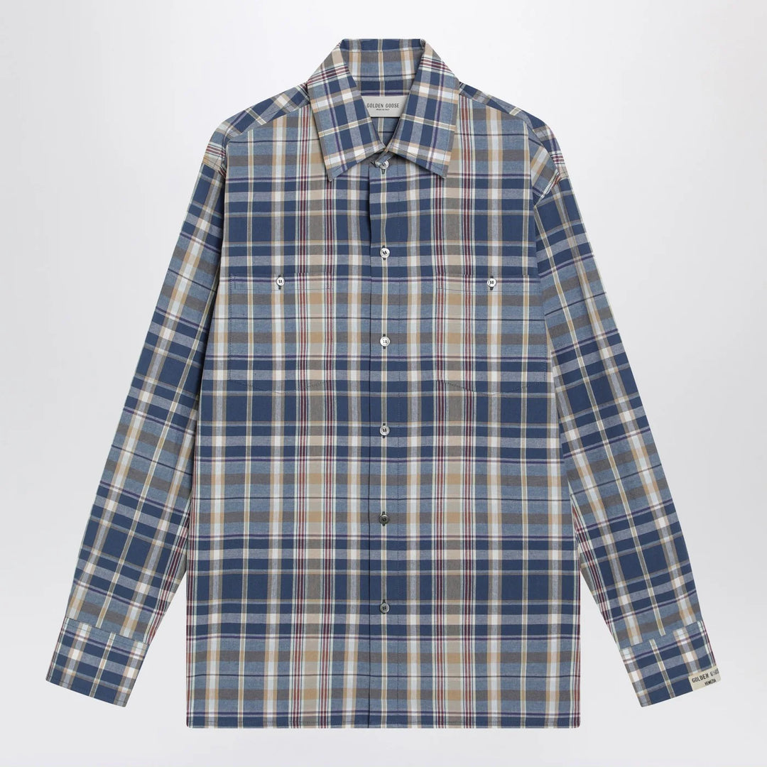 Golden Goose - Indigo blue checked shirt