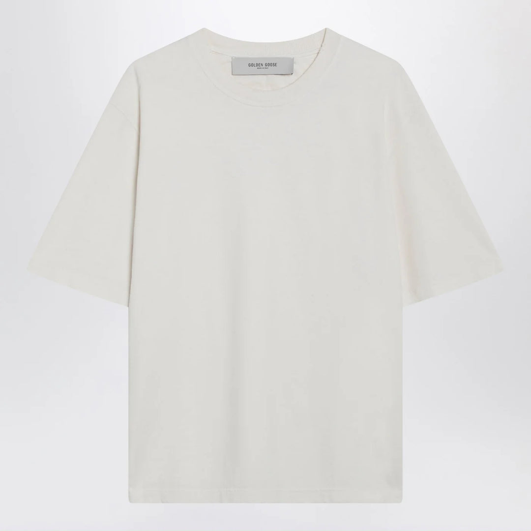 Golden Goose - White T-shirt with reverse lettering logo on the back