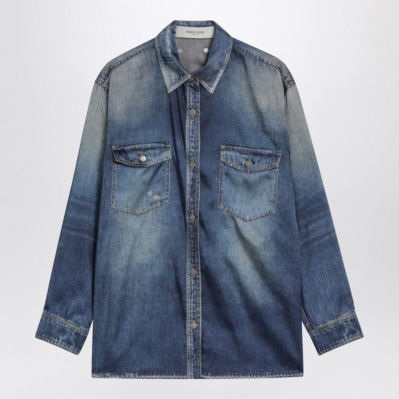 Shirts & Tops Golden Goose - Blue oversized Patty shirt with denim print - S Brand