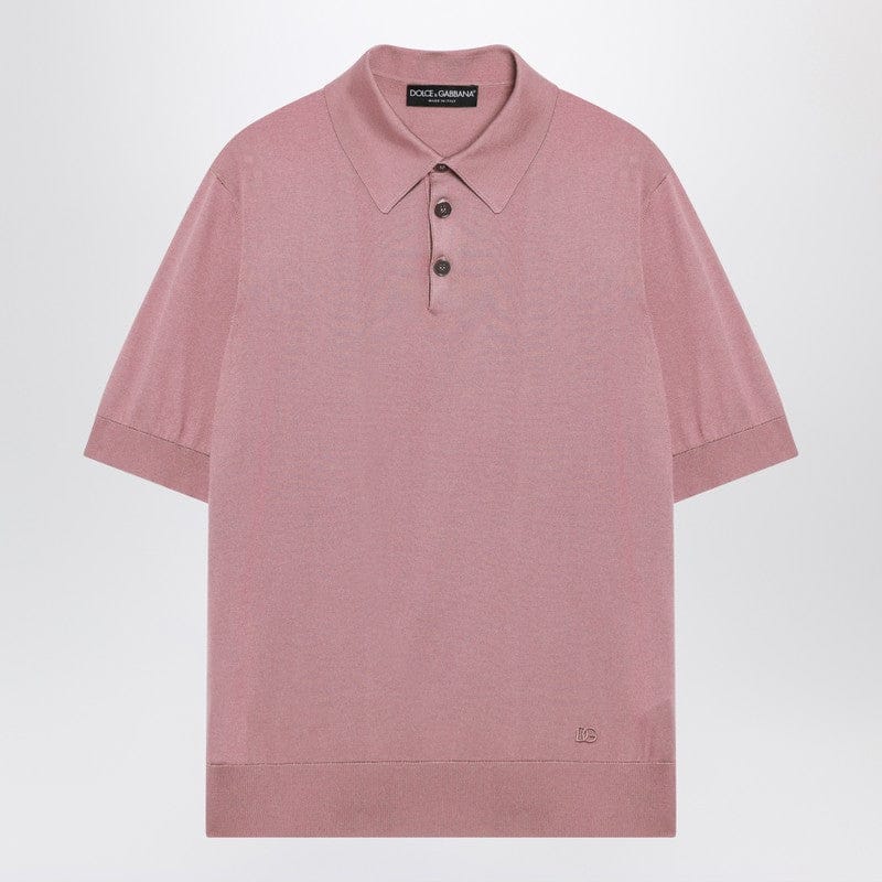 Shirts & Tops Dolce&Gabbana - Pink silk polo shirt - 46 IT Brand