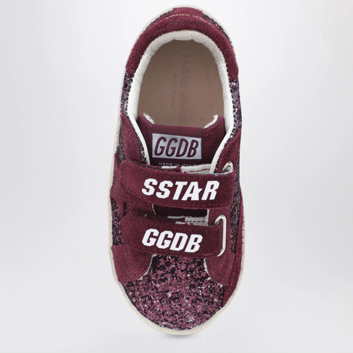 Golden Goose - Old School Sneakers in burgundy glitter