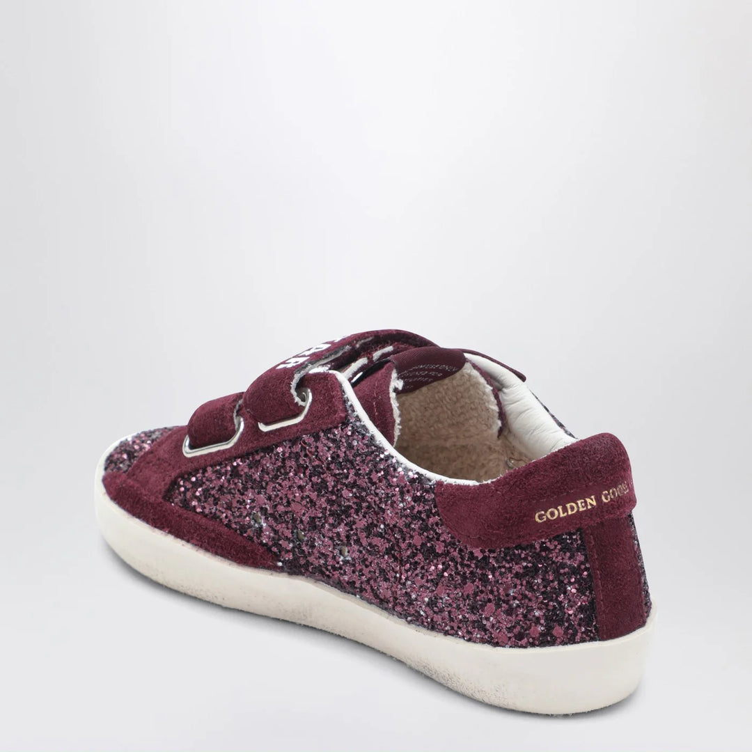 Golden Goose - Old School Sneakers in burgundy glitter