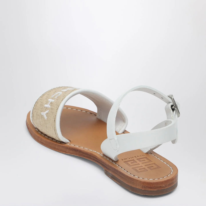 Givenchy - White/beige sandals with logo