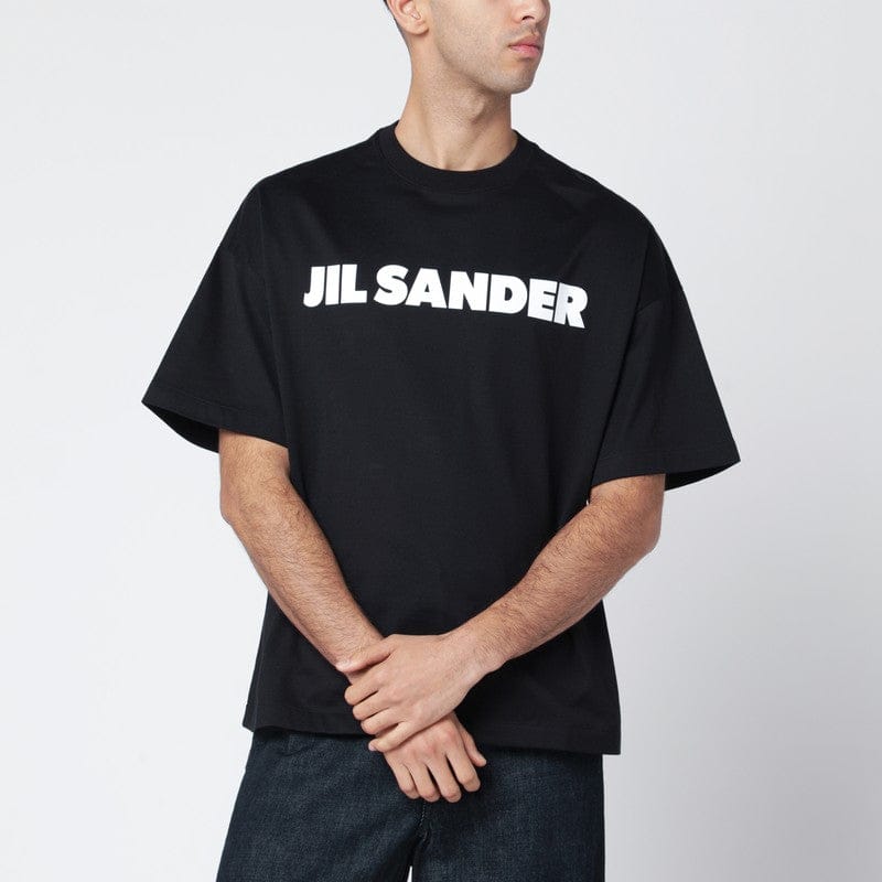 Shirts & Tops Jil Sander - Black boxy T-shirt with logo - L Brand