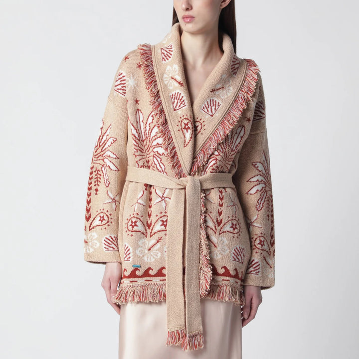 Alanui - Echoes Of The Island sand-colored cardigan