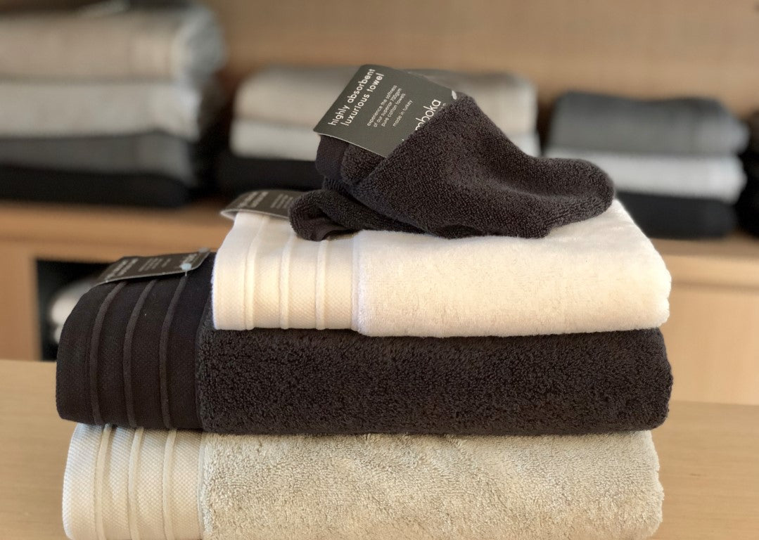 Bemboka komplettes Set Badetücher aus reiner Baumwolle - Jacquard Blush