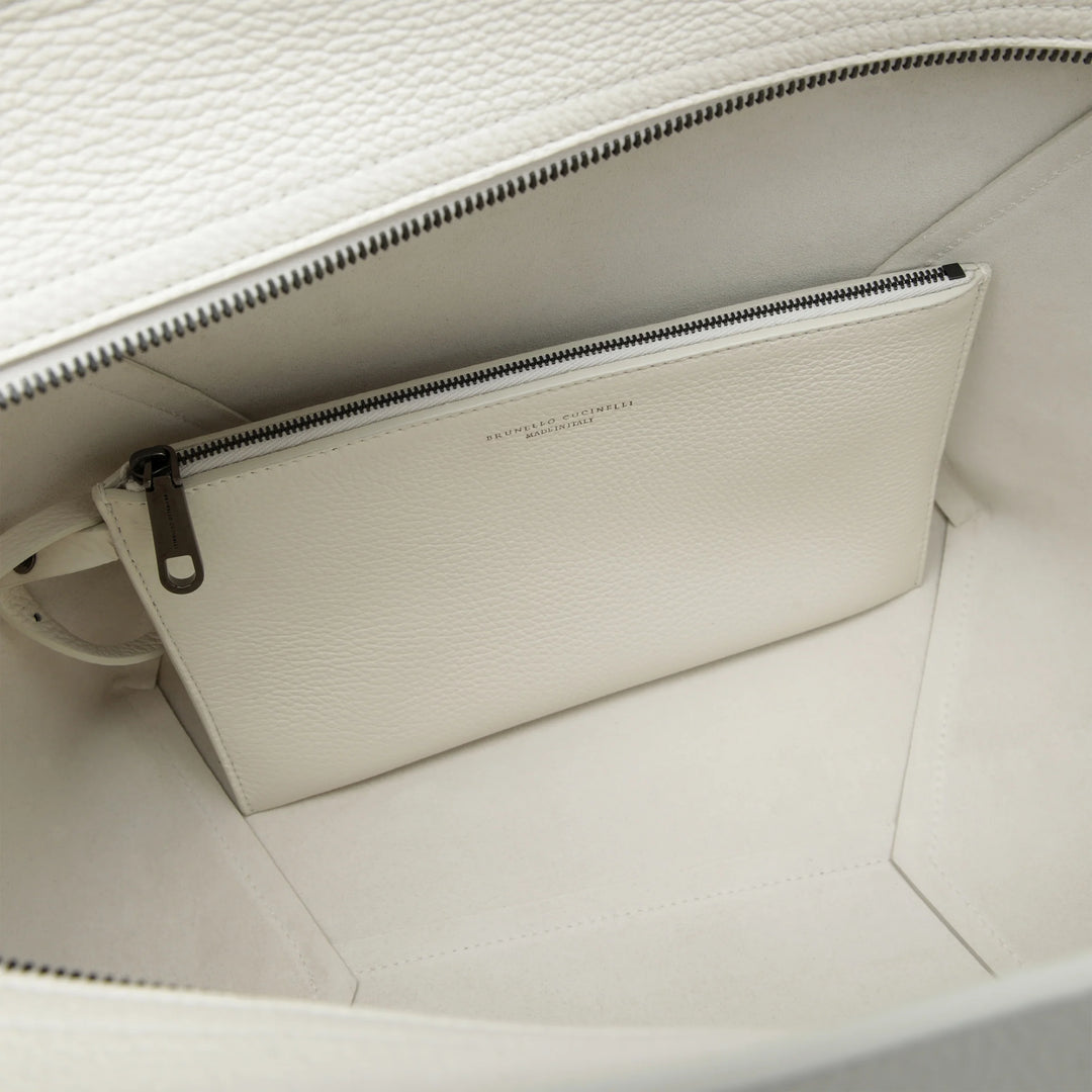Brunello Cucinelli - BC Duo bag in ivory leather