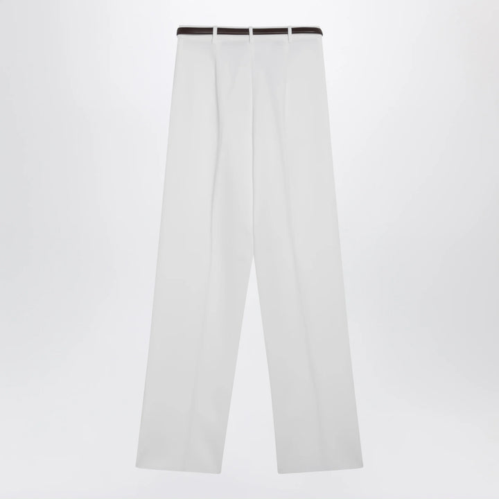 Max Mara Studio - White cotton trousers