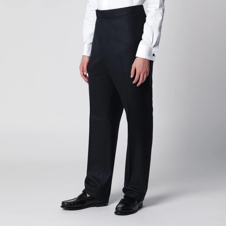 Thom Browne - Navy blue wool trousers