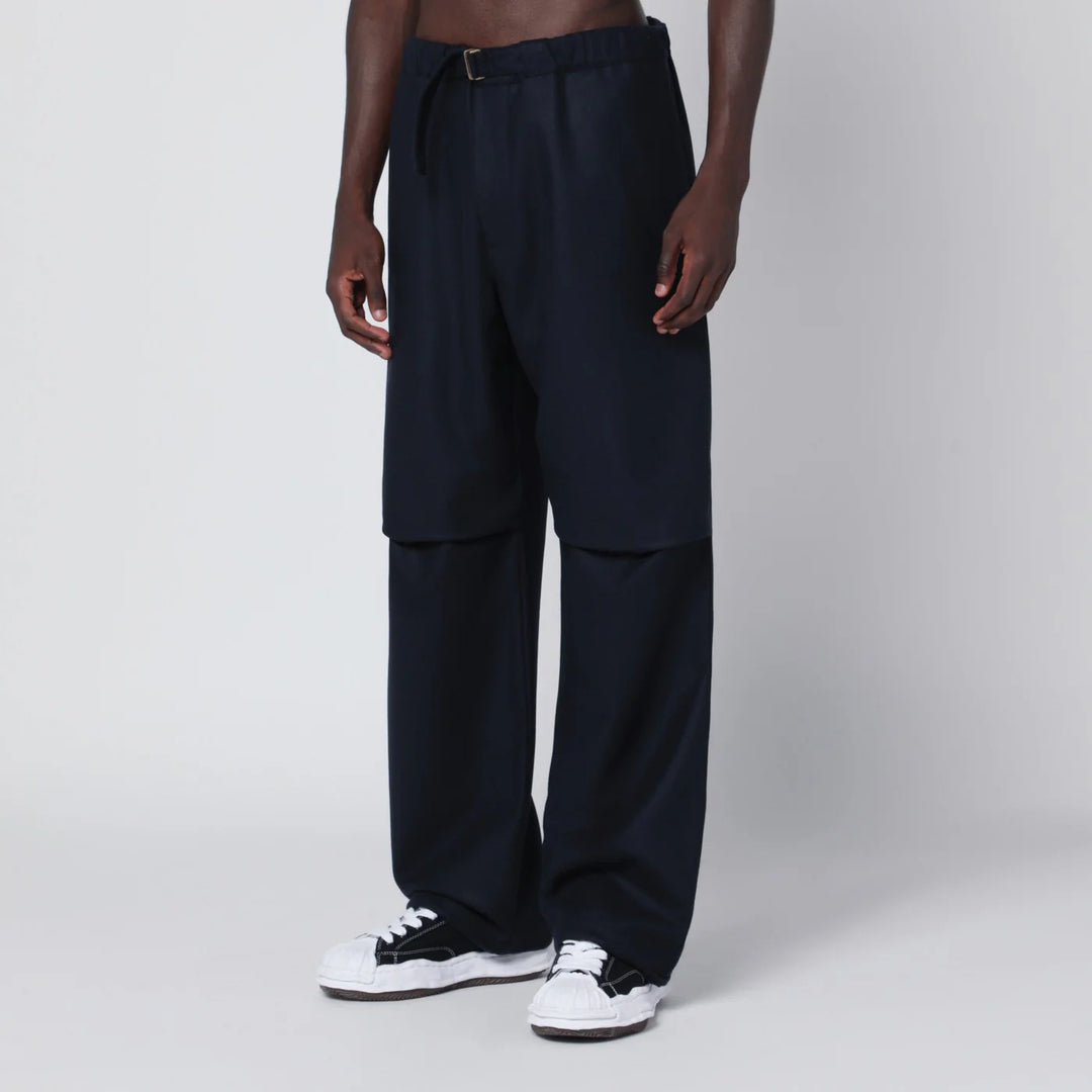 DARKPARK - Blue track pants in wool