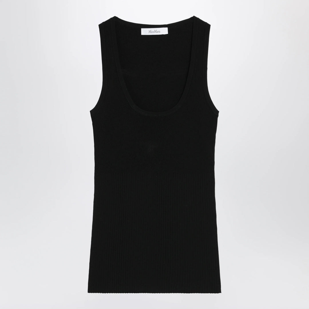 Max Mara - Black ribbed tank top