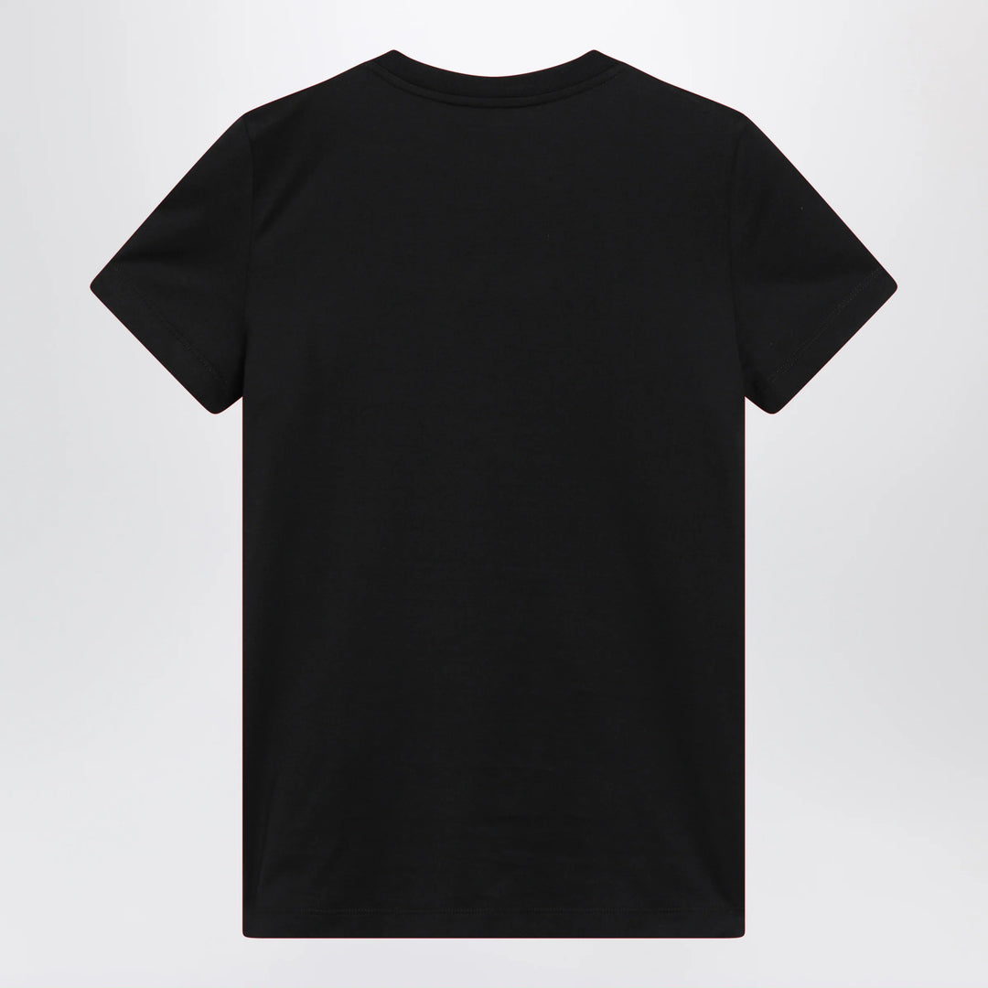 Max Mara - Black cotton jersey T-shirt with front print