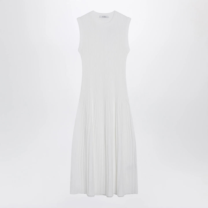 Max Mara - Midi dress in white crêpe viscose