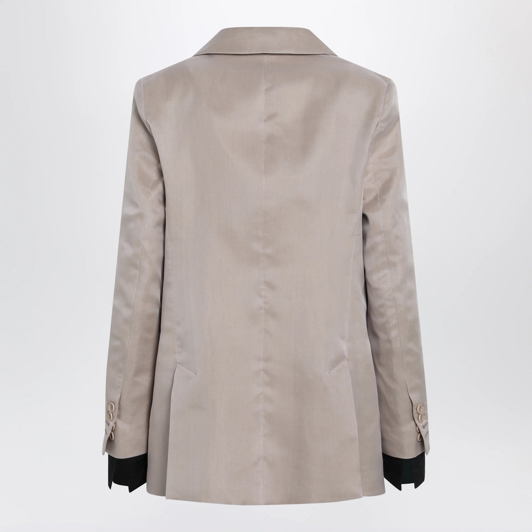 Max Mara - Oversized linen and organza blazer in pink