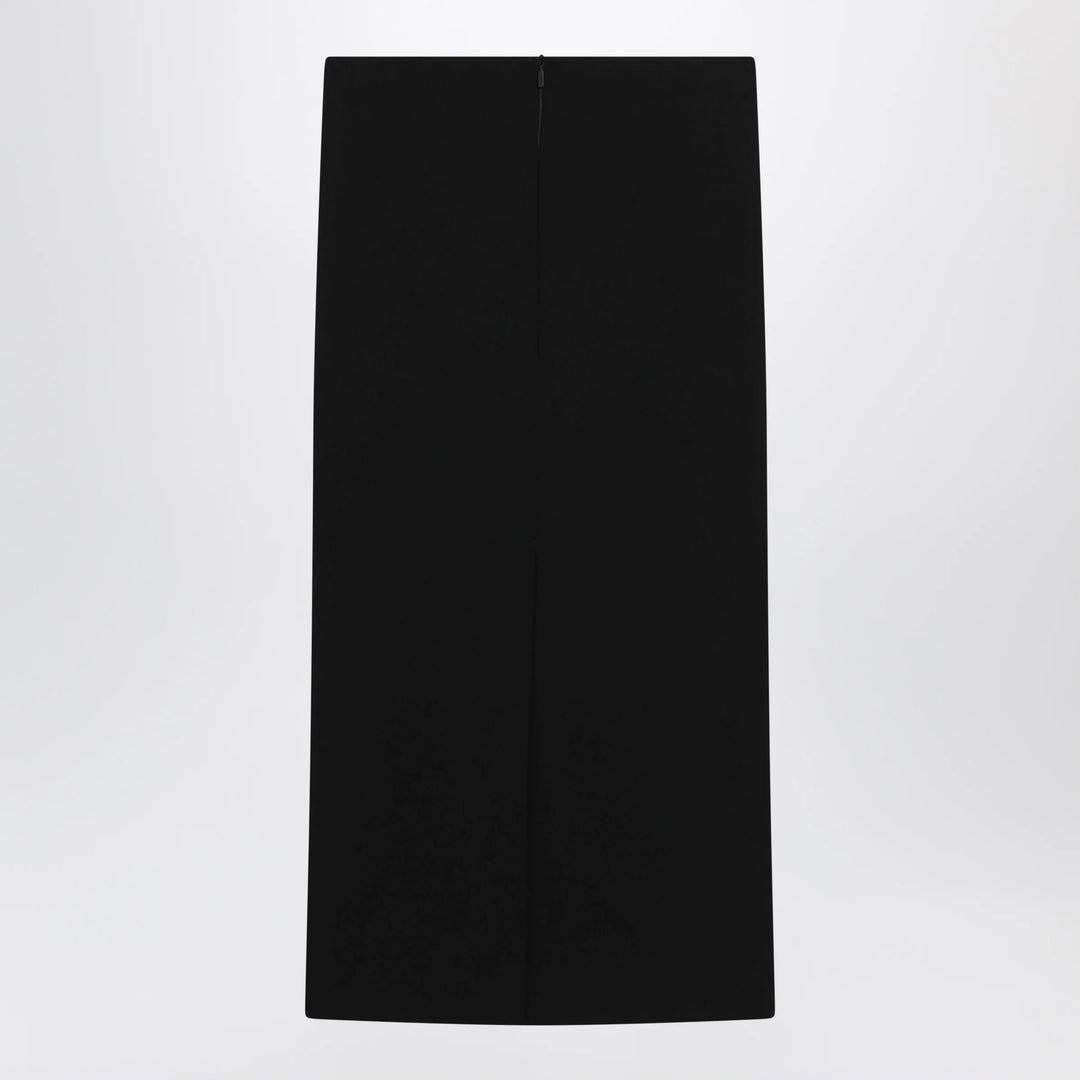 Max Mara - Midi skirt in compact crêpe jersey in black