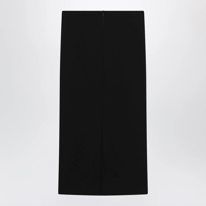 Max Mara - Midi skirt in compact crêpe jersey in black
