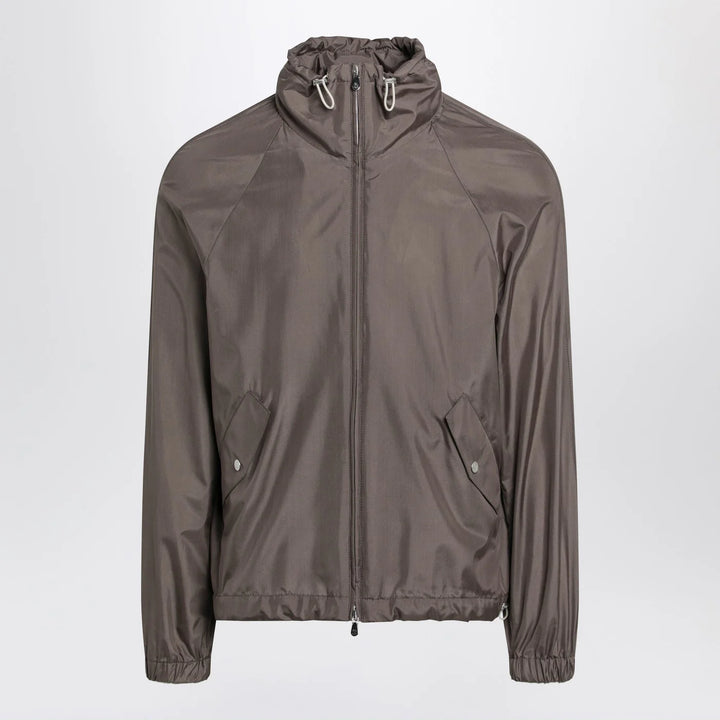 Brunello Cucinelli - Taupe silk-blend jacket