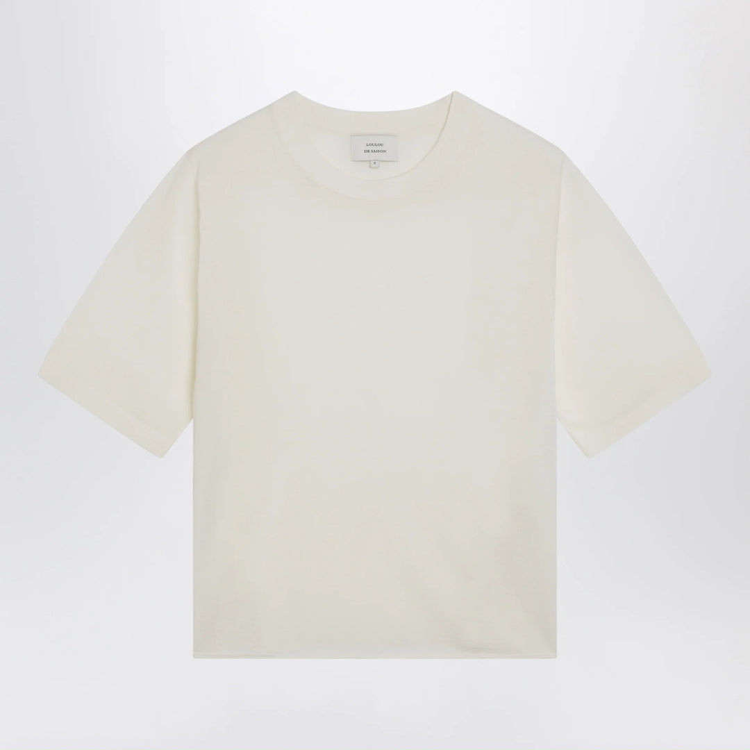LouLou De Saison - Ivory Nala Fluid Cashmere Top