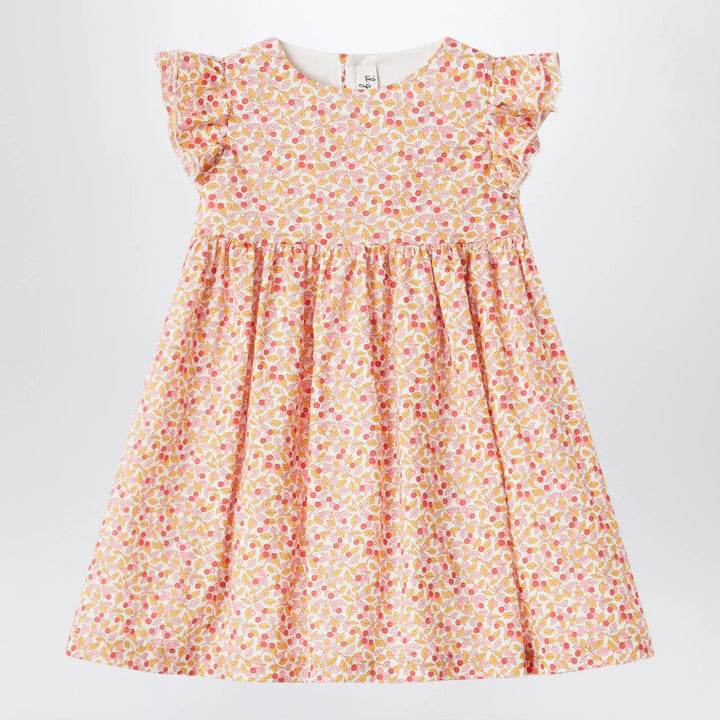 Il Gufo - Apricot dress with culotte in Liberty fabric