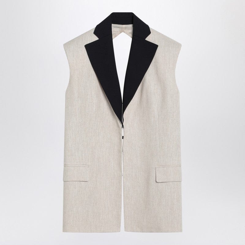 Coats & Jackets Erika Cavallini - Linen waistcoat with open back - 44 IT Brand