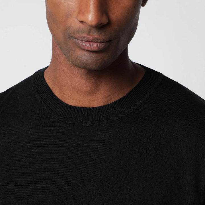 Lardini - Black wool-blend knit
