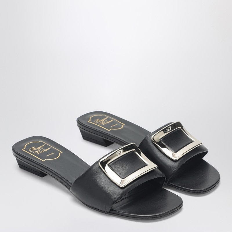 Shoes ROGER VIVIER - Square buckle leather slides - 39,5 IT Brand