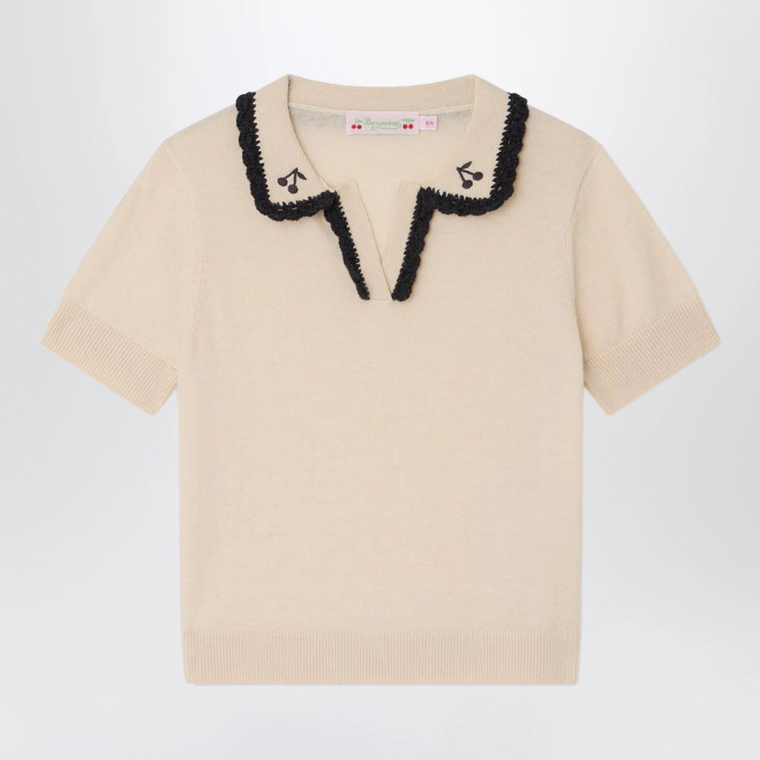 Bonpoint - Lisette écru wool and cotton blend sweater