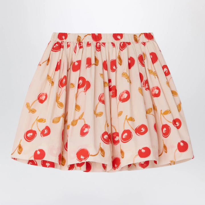 Bonpoint - Suzon écru skirt with cherry print